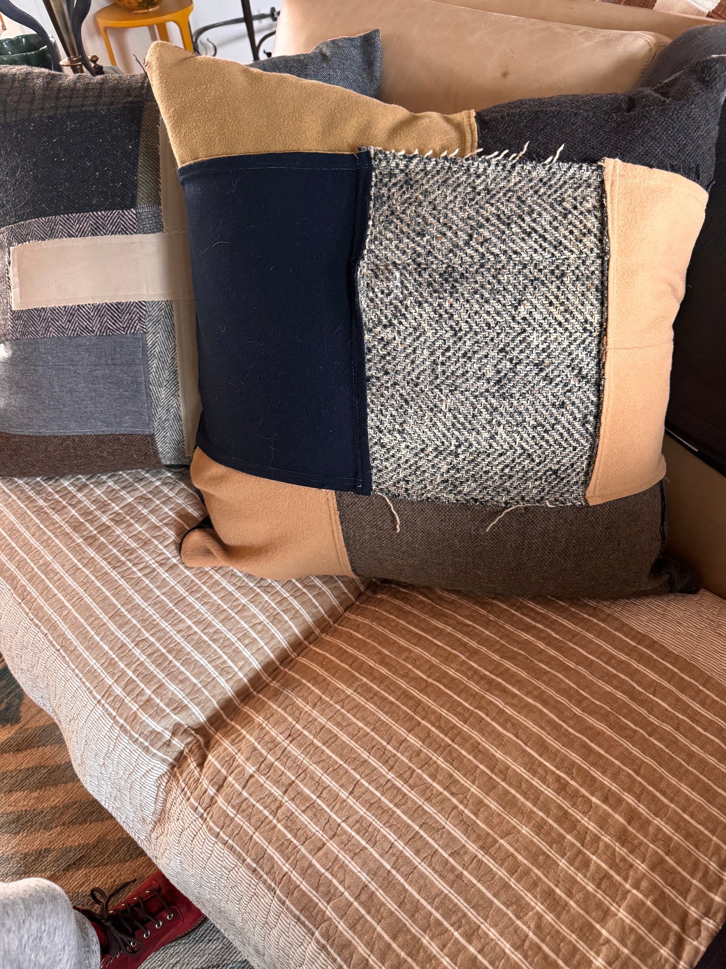 26x26 Recycled Wool and Felt - Euro Pillow Cover (Reversible)