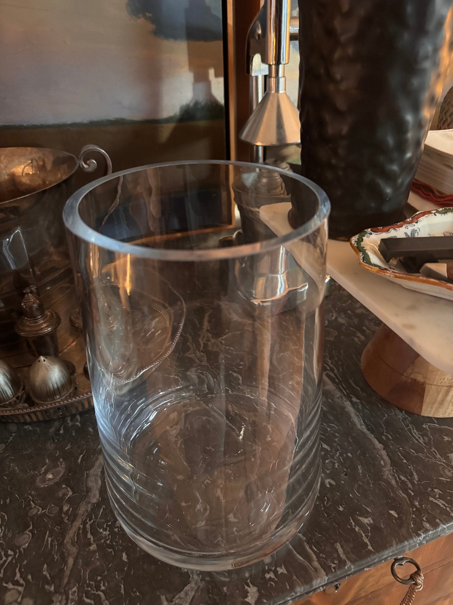 7” D x 10” H Glass Vase