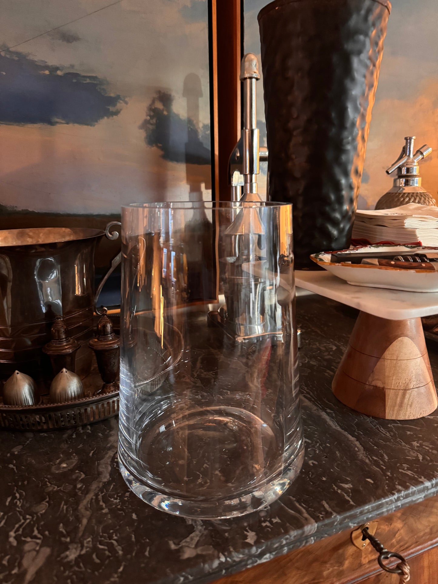 7” D x 10” H Glass Vase