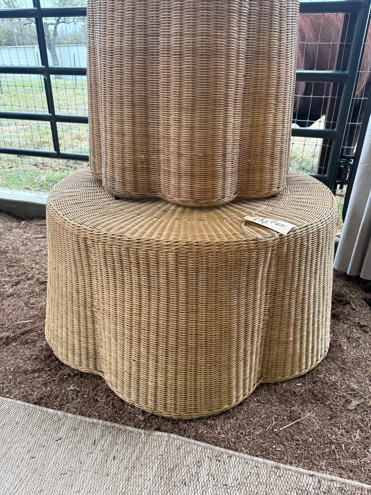 42” Round Wicker Cocktail Table